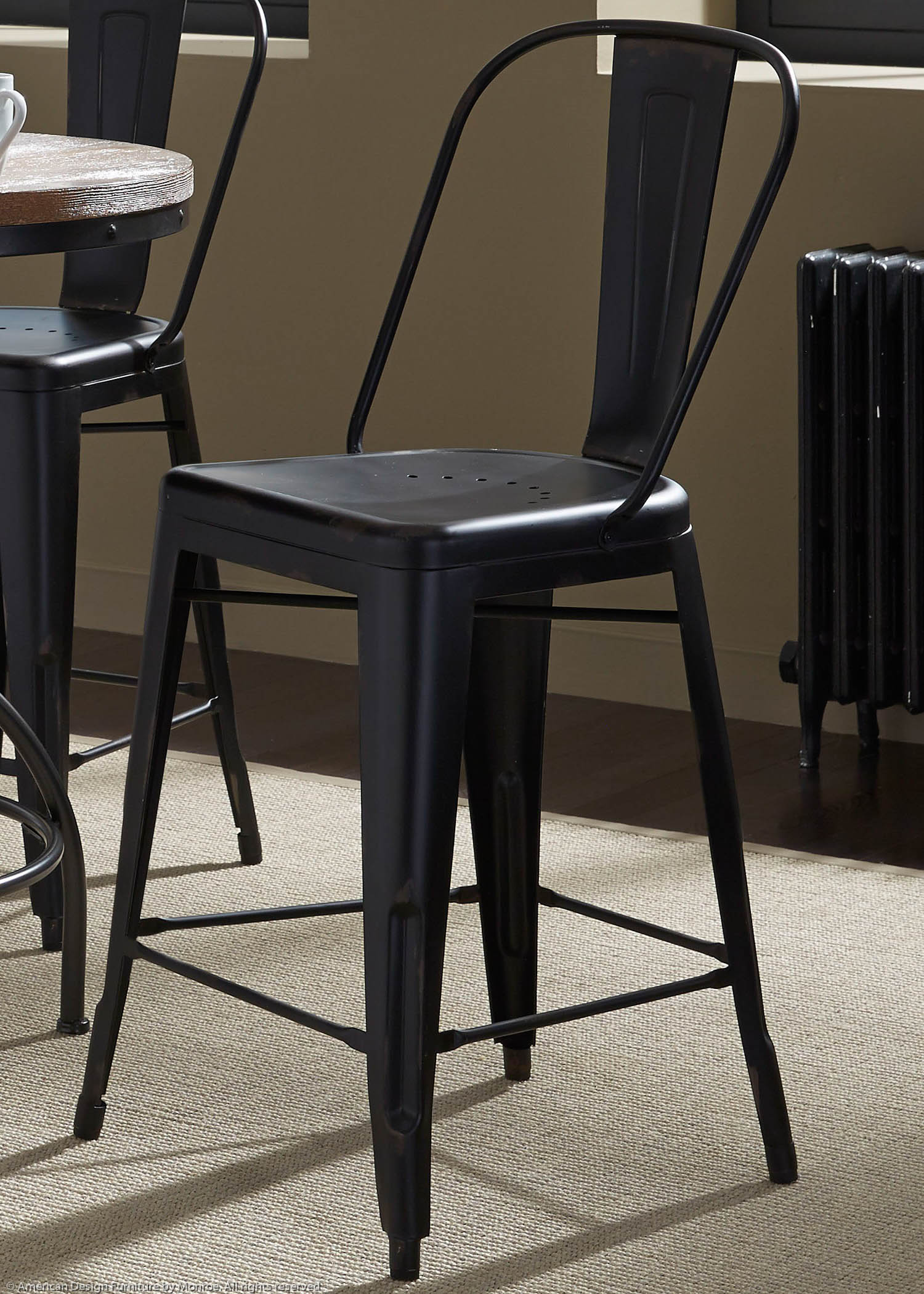Reading Casual Bow Back Counter Chair Pic 01 (Heading Bow Back Counter Chair 1 (Black)